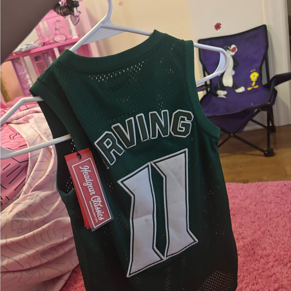 Kids Dark Green Basketball Jersey